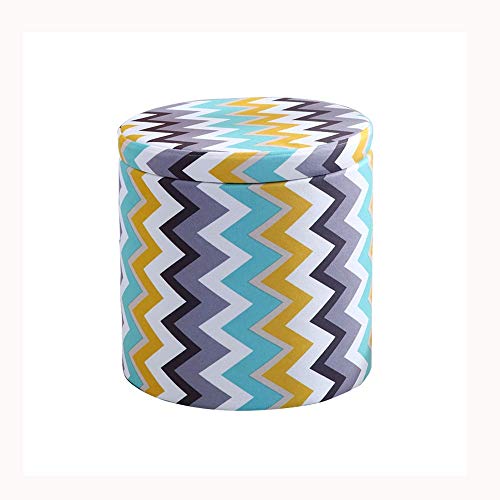 LUKEO Fabric Storage Stool Fashion Table Stool Small Creative Vanity Chair Minimalist Kids Toy Storage Furniture Bench