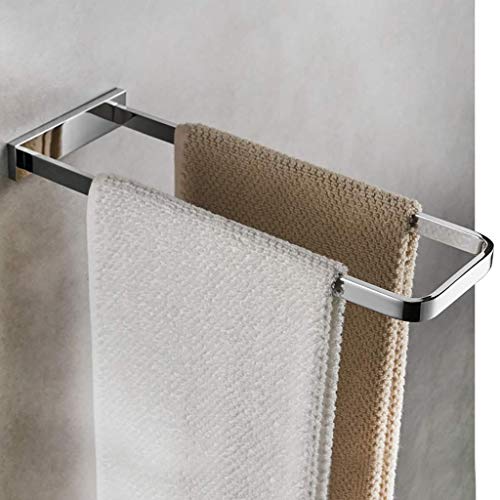 N/A Small Bathroom Kitchen Hand Towel Hanger Sticky Stick on Shower Bar Brushed Stainless Steel