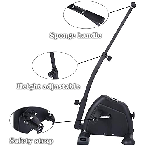 LUNEZY Exercise Bike, Indoor Training Bike Cycling with LCD Display, Arm & Leg Exercise Peddler Machine - Compact Pedal Exerciser - Fitness Equip