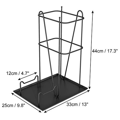SEYFI Umbrella Stands,Metal Umbrella Stand Rack, Freestanding Umbrella Storage Holder with Drip Tray and Hooks, for Home/Office/Apartment/Hotel/B