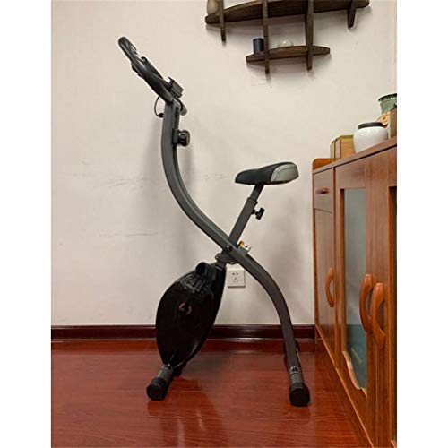 n/a Home Folding Exercise Bike, Upright Bike With Magnetic Tension And Pulse Grips, Foldable Magnetic Control Upright Pedal Bicycle