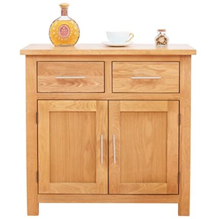 AERATI OAK Sideboard Cabinet Kitchen Buffet Cabinet with Storage Classic Sideboard Buffet Storage Cabinet with 2 Doors 2 Drawers Table Entryway C