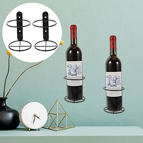 Hemoton Wall Mounted Wine Shelf 2Pcs Wall Wine Holder Wall Single Bottle Rack Wall Wine Rack Wine Storage Rack for Home Bar Wine Holder Wall Moun