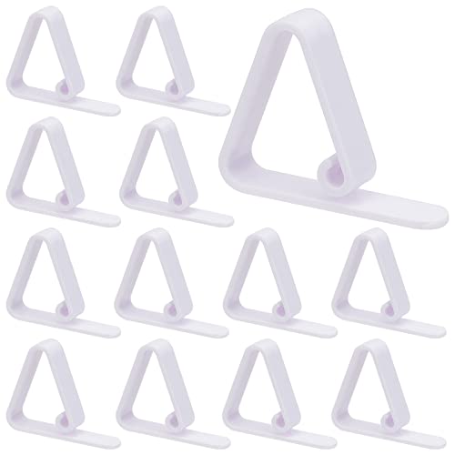 GORGECRAFT 24 Pieces Transparent Clear Tablecloth Clips Picnic Table Cloth Hold Down Clips Plastic Non-Slip Tablecloth Clips For Outside Picnics
