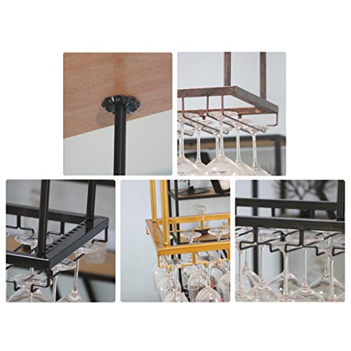 Stylish Simplicity Down Wine Rack Simple Style Retro Wrought Iron Metal Living Room Bar Display Wine Rack Home Goblet Rack - Restaurant Kitchen B