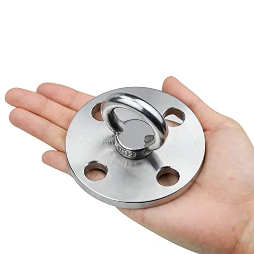Heavy Duty Swing Hanger Hooks, Stainless Steel Swing Set Accessories 360° Swivel Wall Ceiling Mount Bracket with Screw Bearable 500kg for Yoga Ha