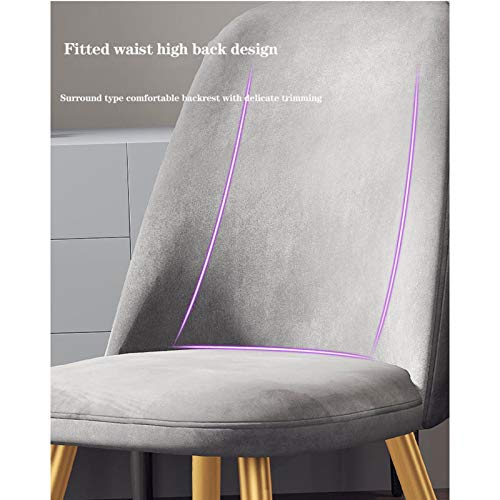 Kitchen Dining Room Furniture Chairs Velvet Reception Dining Chair Soft Cushion Seat And Back Non-slip Metal Legs For Living Room Patio Office Ki