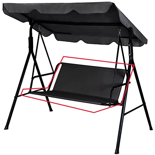 Replacement Garden Swing Seat Cover, Durable 600D Oxford Fabric Garden Swing Chair Cover Outdoor, Fit for 2 and 3 Seater Swing Chair 168 x 56 x 5