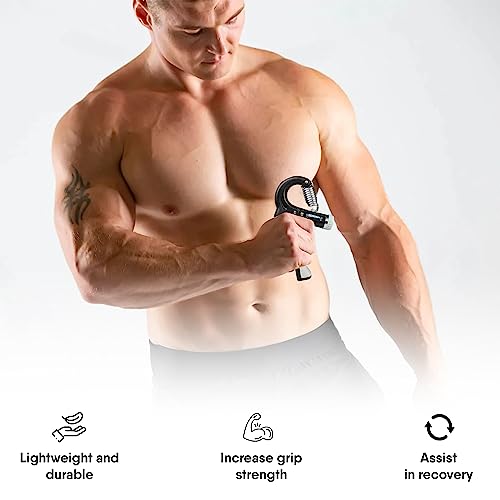 Ultimate Grip Strengthener: 10-60 Kg Hand Grips Strengthener, Forearm Strengthener, Hand Gripper - Non-Slip with Adjustable Resistance - Enhance
