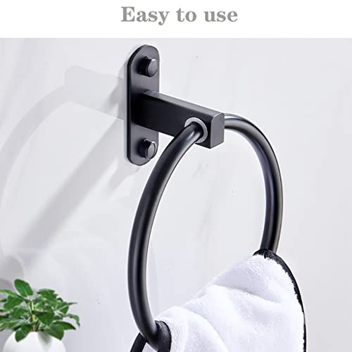 HIGOH Towel Racks,Towel Holder Bath Towel Holder, Bathroom Hand Towel, Hand Towels Holder, Aluminum round Towel Bar, Washroom Wall Mounted Bath H