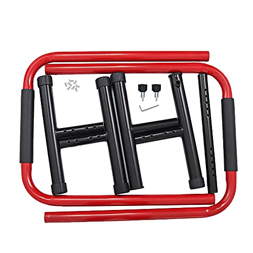 Power Tower Dip Station, Multi-Functional Pull Up Bar with Adjustable Length, Heavy Duty Strength Training Fitness Equipment Max Load 440lbs