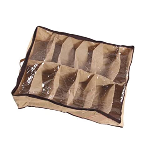 Qiuwaihei 12 Pairs Tidy Under Bed Non-woven Fabric Shoe Storage Organizer Holder Box Closet Bag Case 1*Shoes Storage Organizer