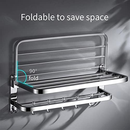 HIGOH Towel Racks,Bathroom Towel Rack Wall Mounted Towel Holder,Towel Rack,Wall-Mounted Bathroom Towel Organizer Storage Rack Hanger Shelf,Towels