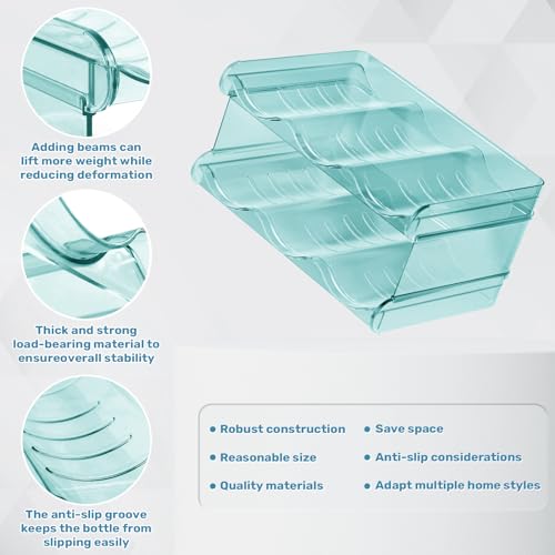 Fabspace Water Bottle Organizer, Stackable Water Bottle Holder for Kitchen Pantry, Fridge, Cabinet, Stackable Cup Holder for Wine, Water, Drink-2