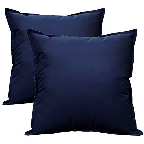 Olivia Rocco Pack of 2 Waterproof Cushion Cover Outdoor Garden Breathable Decorative Cushions Covers for Patio Bench Sofa Furniture Indoor Living