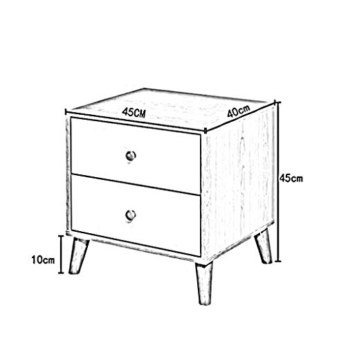 JYDQM Nightstand White Night Stand, Side End Wood Bedside Tables with Drawer for Bedroom Livingroom, Wood Legs