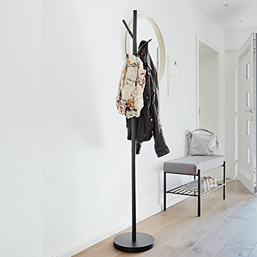 Love it Store it Loft Metal Coat Stand - Modern Jacket Stand for Hallway, Bedroom, Office - 170 cm High, Stable - Matt Black