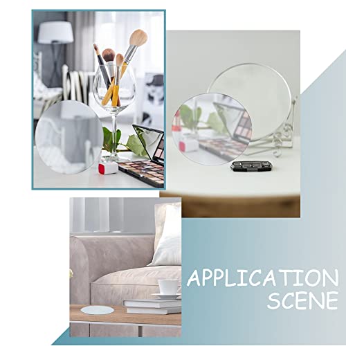 FINGERINSPIRE Round 3mm Beveled Glass Mirror 15cm in diamete Round Mirror Panels Modern Look Aesthetic Mirror Glass Mirrors for Wall Decoration,