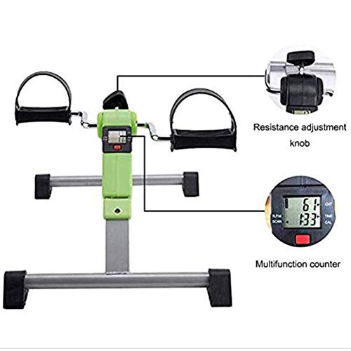 ALREMO HUANGXING - Foldable Mini Pedal Exerciser Bike, Leg Exerciser Stroke Hemiplegia Rehabilitation Fitness Workout Equipment Pedal, Ideal for