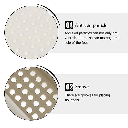 minkissy Bath Products Foot Rest Pedicure Foot Support Shoes Wipping Holder Shower Foot Stool Bathroom Stool Anti Step Stool for Pedicure Salon S