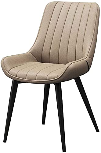 Kitchen Dining Room Furniture Chairs Dining Chairs PU Leather Backrest Chair Metal Legs Leisure Coffee Chair Nordic Style Makeup Chair (Color : B