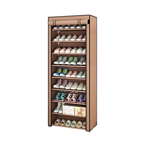 St@llion 10 Tiers Portable Shoe Storage Rack | Shoe Cabinet Organizer Shoe Rack Stand with Dustproof Cover Hold 30 Pairs of Shoes- 153 x 58 x 29