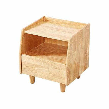 N/A Bedside Table Solid Wood Nordic Minimalist Bedroom Bedside Storage Locker Economic Japanese Log Cabinet
