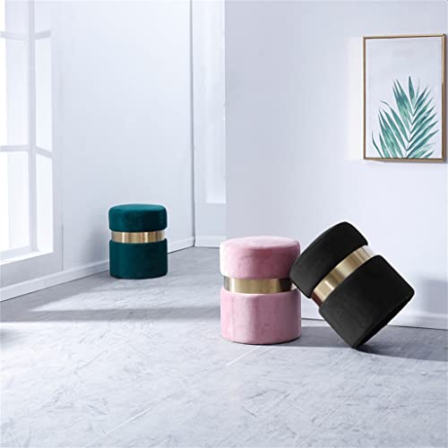 MJWDP Foot Stool, Fabric Art, Round Stool, Low Stool, Household Use (Color : 3-pack, Size : Talla �nica)