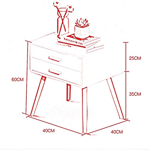 JJZXD Nightstand with 2 Drawers,Bedside Furniture Table Dresser for Home, Office, College Dorm