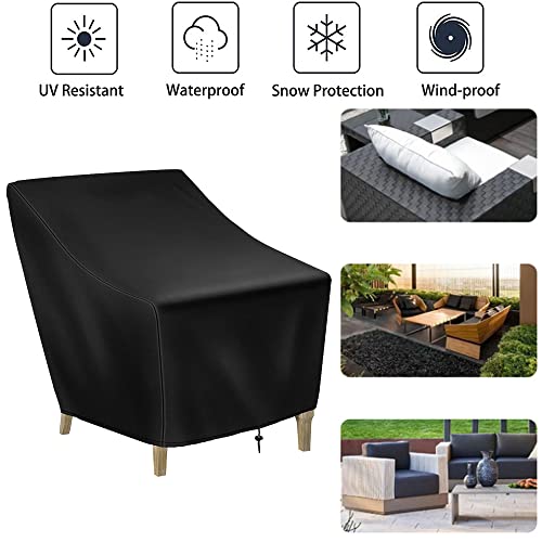 Patio Chair Cover Outdoor Skyour Waterproof Single Lounge Deep Chair Sofa Furniture Protector Covers for Backyard Veranda Lawn Garden (2)