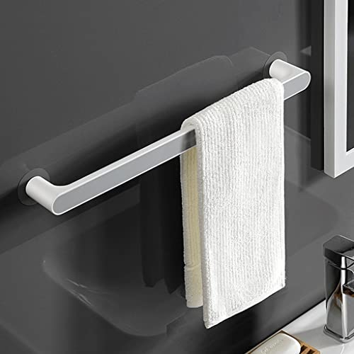 SMLJLQ Self-adhesive Towel Holder Rack Wall Mounted Towel Hanger Bathroom Organizer Towel Bar Shelf Bathroom Hook