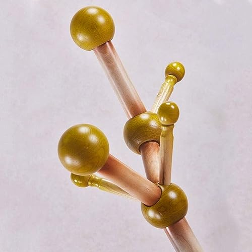 KRHINO Clothes rack and hat rack Coat Rack Simple Coat Stand, Solid Wood Coat Rack Single Pole Coat Hat Stand Storage Rack With Multiple Hooks Su