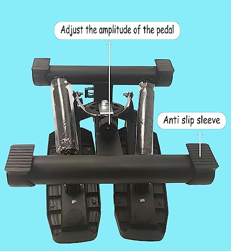 Steppers for Exercise,Stair Stepper with LCD Monitor,Resistance Bands,Mini Stepper with 300LBS Loading Capacity,Portable Stair Stepper Exercise E