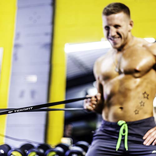 TEKNIFIT Set of 3 Pull Up Resistance Bands - Full Body Workout and Home Fitness Solution - Red, Black & Purple Power Bands