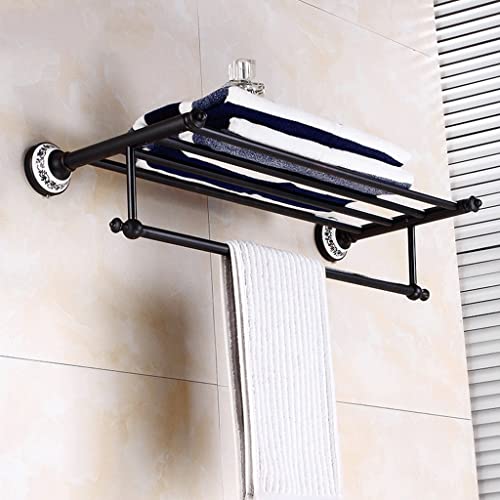 HIGOH Towel Racks,Bathroom Towel Rack Wall Mounted Towel Holder,All Copper Bath Towel Holder,Bathroom Hardware,Retro Towel Rack,Bathroom Rack