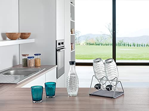 Metaltex Bottle Drying Rack, Metal, Gray, für 2 Flaschen