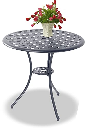 Homeology OSHOWA Garden & Patio Grey Cast Aluminium Bistro Table