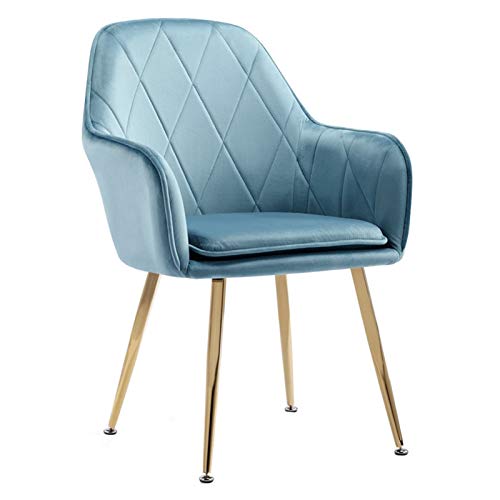 Modern Kitchen Dining Room Chairs Velvet Dining Chairs Upholstered Accent Armchair Vintage Leisure Chair Metal Golden Legs For Dining Living Room