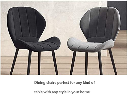Dining Chairs Velvet Seat and Backrest with Sturdy Metal Legs for Kitchen Dining Room Lounge (Color : Style 6, Size : Black chair legs)