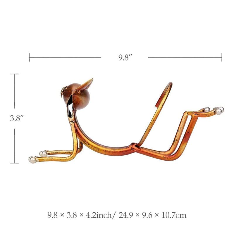 LUKEO Wine Rack Metal Figurines Animal Craft Gift Wine Rack Office Home Decor Accessories