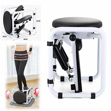HUANGXING - Mini Stair Stepper, Multifunction Fitness Stool Stepper, Home Mini Hydraulic Mute Mountain Climbing Pedal Machine with Draw Rope, Mul