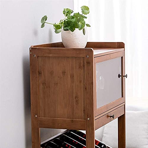 NEOCHY Bamboo Wine Rack, Free Standing Wine Storage Rack Display Shelves Capacity Storage Standing Table, Wobble Free for Home Kitchen