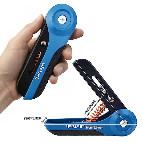 LifeTech Hand Grip Strengthener Workout, Adjustable Hand Exerciser Wrist Forearm Trainer, Foldable Strength Training Gripper Updated, Portable St