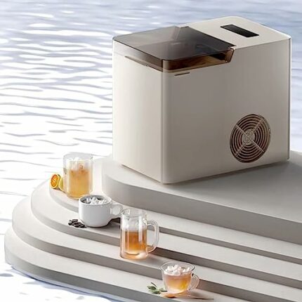 Shykey countertop ice machine Countertop Ice Maker, Ice Maker Machine 7 Mins 9 Bullet Ice, 30lbs/24Hrs, Portable Ice Maker Machine with Self-Clea