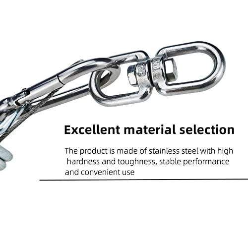 Eidoct Porch Swing Spring with Safety Steel Wire, 650 LB Capacity Stainless Steel Heavy Duty Hammock Chair Hanging Kit Include Spring, Carabiners