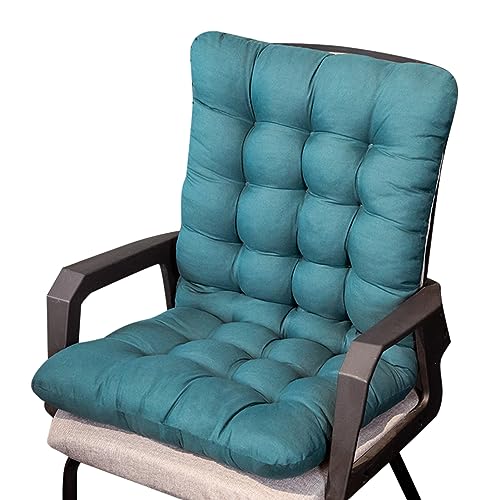GZYZPDF Rocking Chair Cushion with Ties, Overstuffed Seat Back Cushion Pad Lounge Chair Cushions Patio Outdoor Chair Pad Bench Cushion Blue 45x10