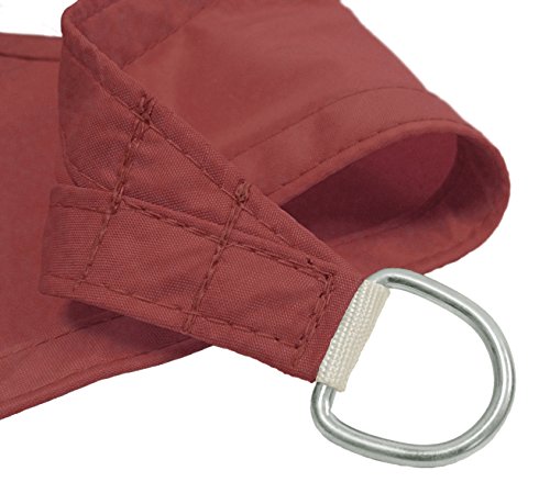 Kookaburra Waterproof Garden Sun Shade Sail Canopy in Marsala Red 98% UV Block (4m x 3m Rectangle)