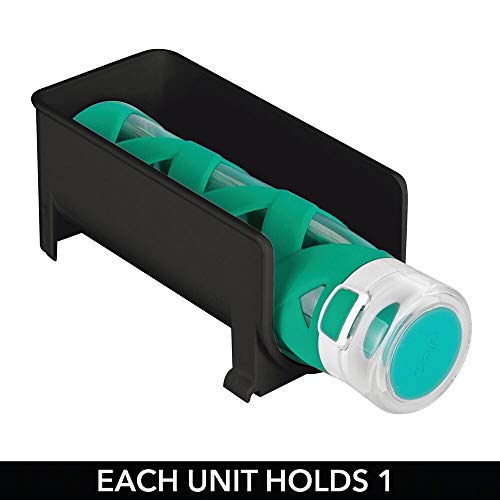 mDesign Set of 8 Modern Bottle Holders – Stackable Water Bottle Holder for Various Drink Bottles – Stylish Kitchen Accessories Set for the Kitche