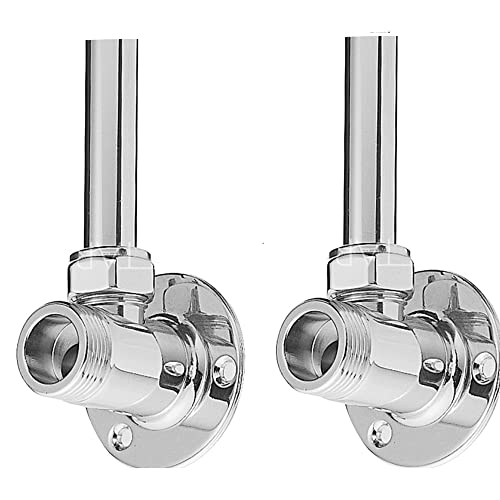 ENKI P10 Backplate Wall Elbows Exposed Pipes Thermostatic Bar Mixer Shower Valve, Shower Fixing Kit, Surface Mounted Pipework Fittings