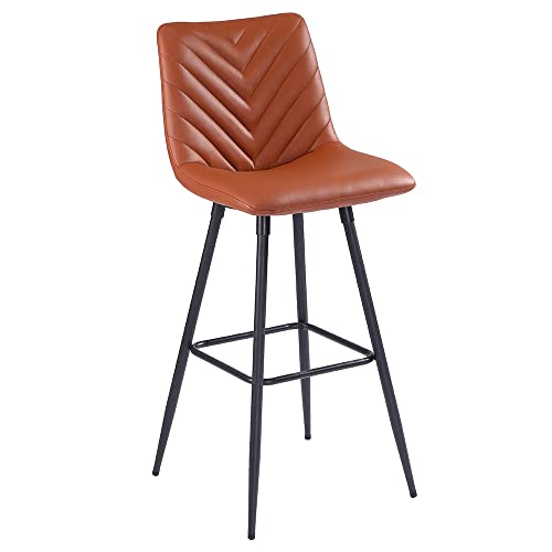 PS Global Venice Barstool Luxurious Faux Leather Upholstery Elegant Barstool For Breakfast Bar, Counter, Kitchen and Home Barstool, Quality Mater